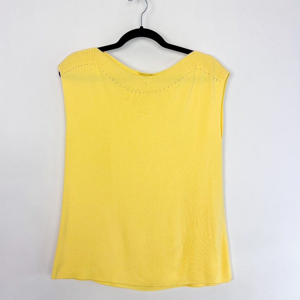 Talbots Yellow Sleeveless Boatneck Sweater